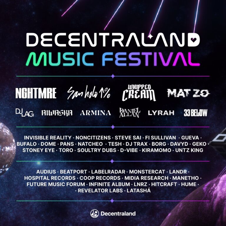 Decentraland Music Festival 2024 Cartel